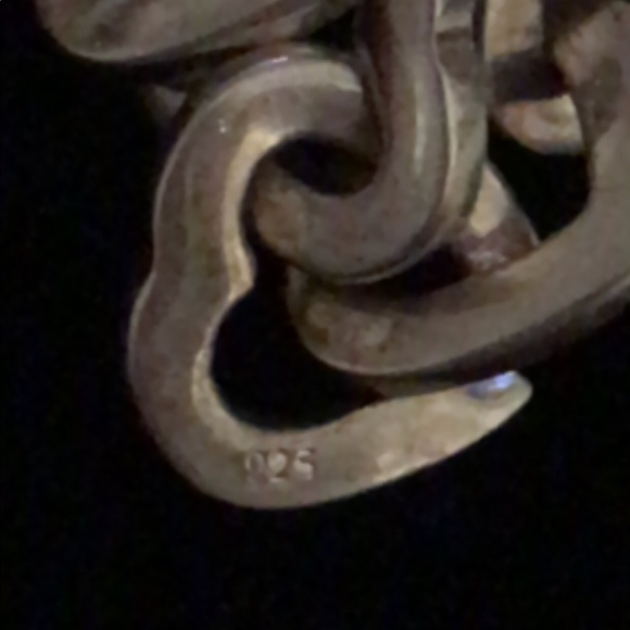 925 SS HEART CHAIN & BRACELET TIFFANYS LOOK ALIKE - Picture 7 of 8